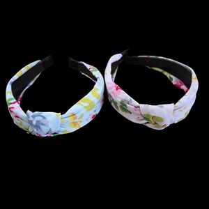 Floral Knot Headband for Kids - White Multicolor